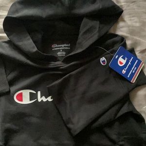(Kids) Black Champion Athleticwear Hoodie